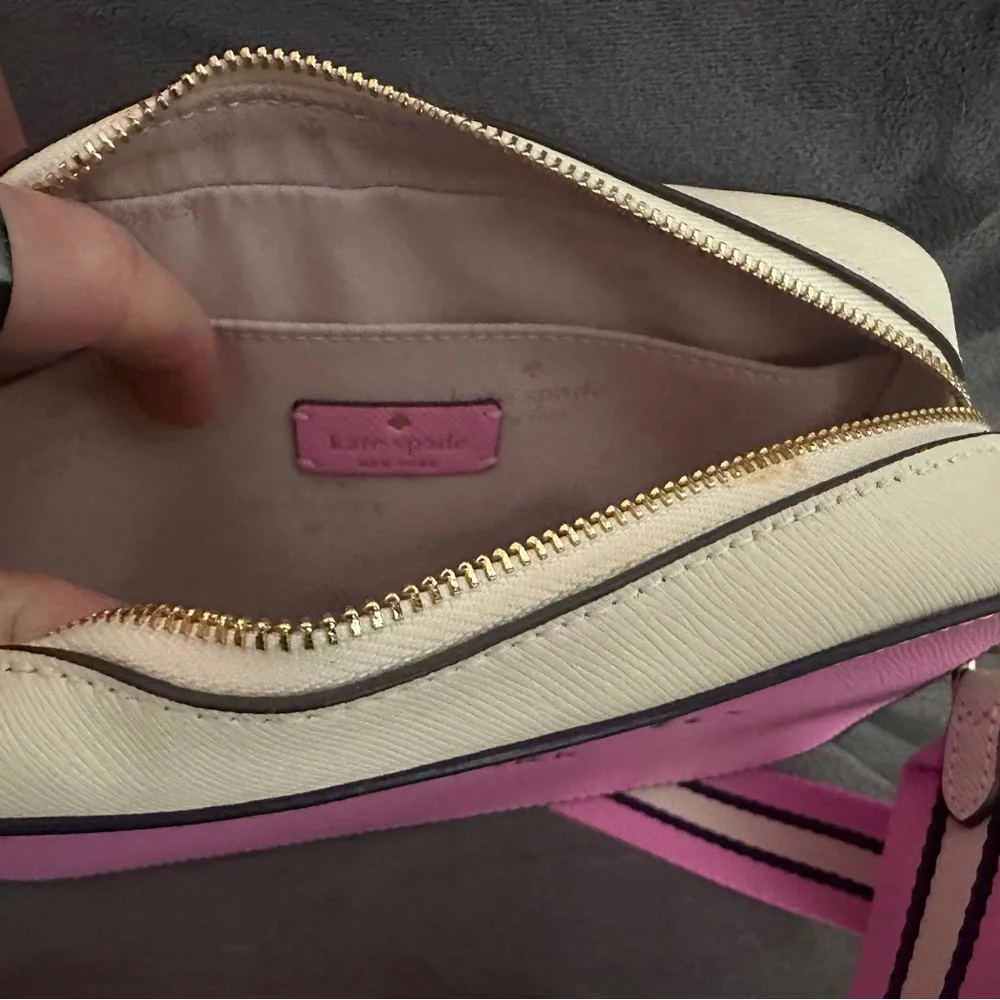 Kate Spade Lavender Crossbody Bag with Striped Strap - Picture 5 of 5